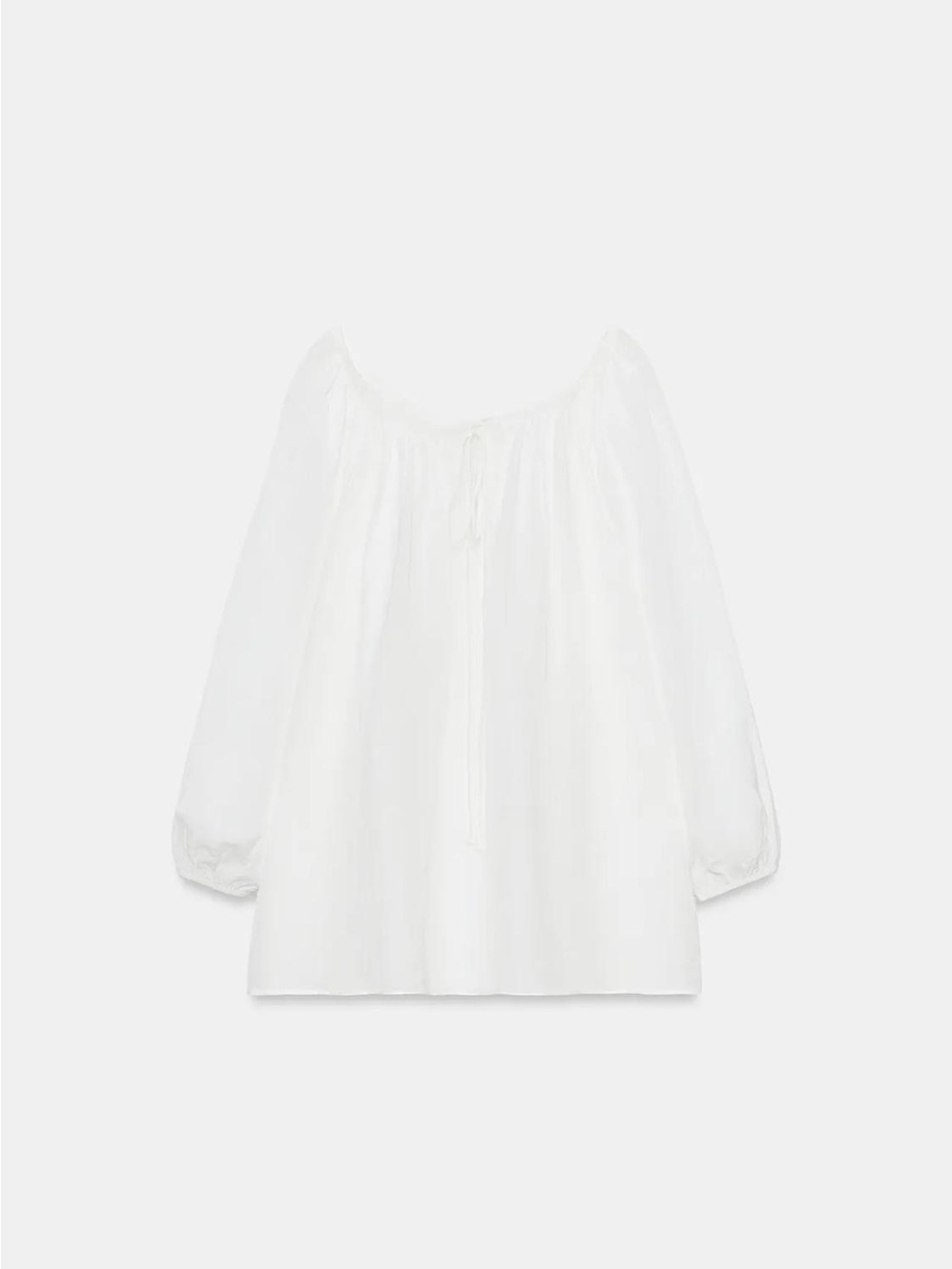Zara White linen Blouse
